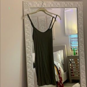 Green mini dress